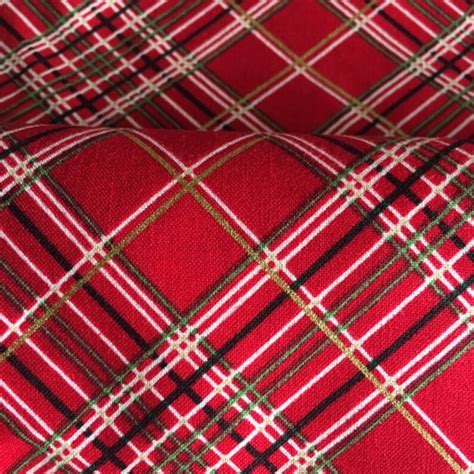 timeless treasures holiday plaids metallic bias plaid red fabric|Timeless Treasures Plaid .